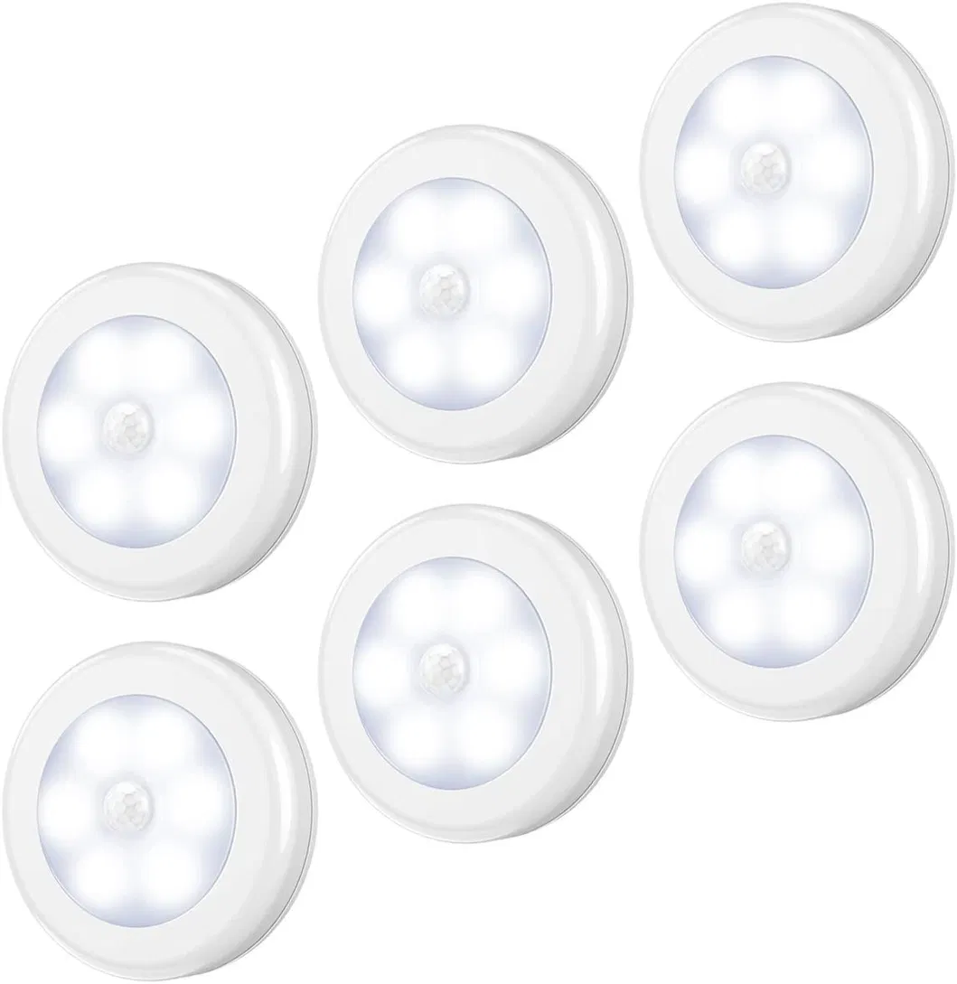 Luz Redonda com Sensor de Movimento LED para Escadas Iluminação Inteligente para Armário Quarto Sala de Estar