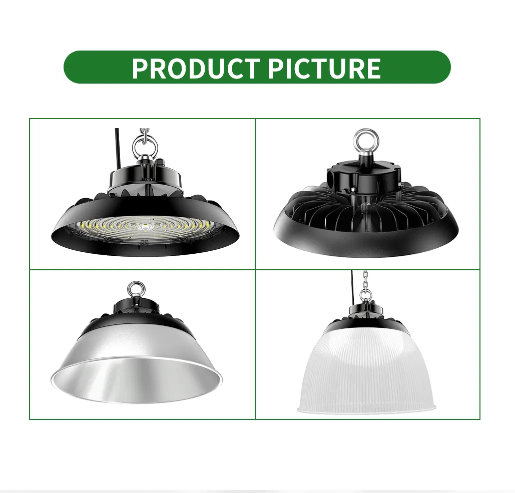 Venda Quente 100W 150W 200W 240W 300W Loja Industrial Iluminação de Cavalo IP66 LED de Alta Baía UFO à Prova d'Água para Armazém