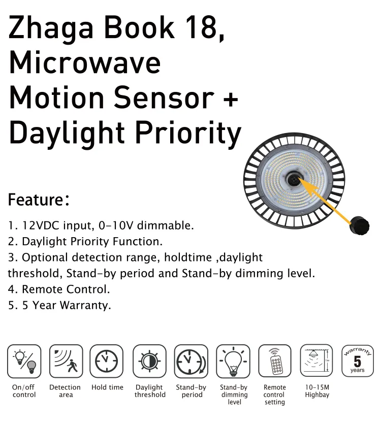 Iluminação de Teto LED à Prova d'Água de Personalização Básica 200W Luz LED de Alta Baía para Fábrica, Túnel, Estádio