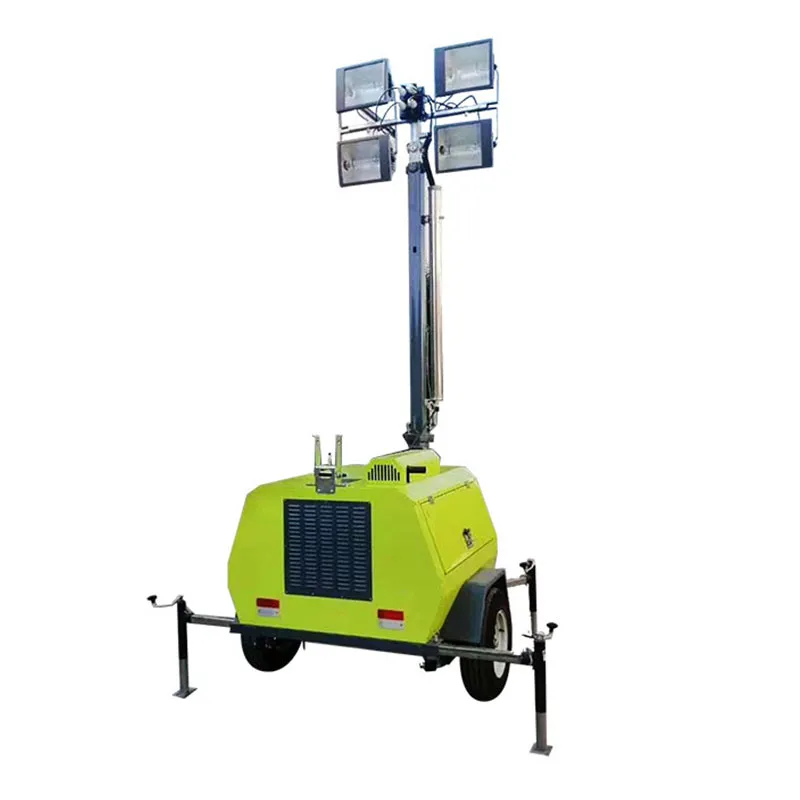 Torres de Iluminação para Construção com Motor Diesel e Luzes LED