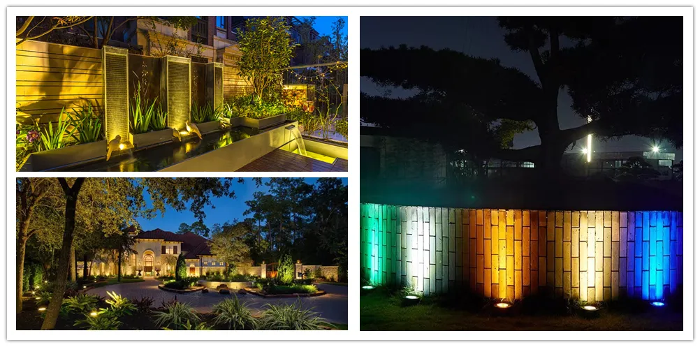 Aplicação da iluminação de paisagem
