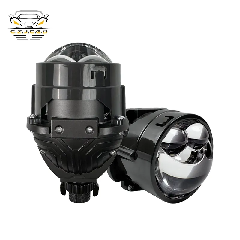 Farol LED de Alta Lumens 2.5 Polegada 150W Luz Laser Dual Super Rejeição de Calor Lente Projetora Bi LED