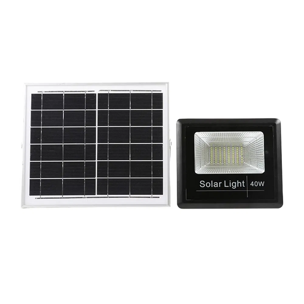 Lâmpada de Economia de Energia Recarregável para Iluminação Externa à Prova d'Água 100W 200W 300W Luz de Inundação Solar LED