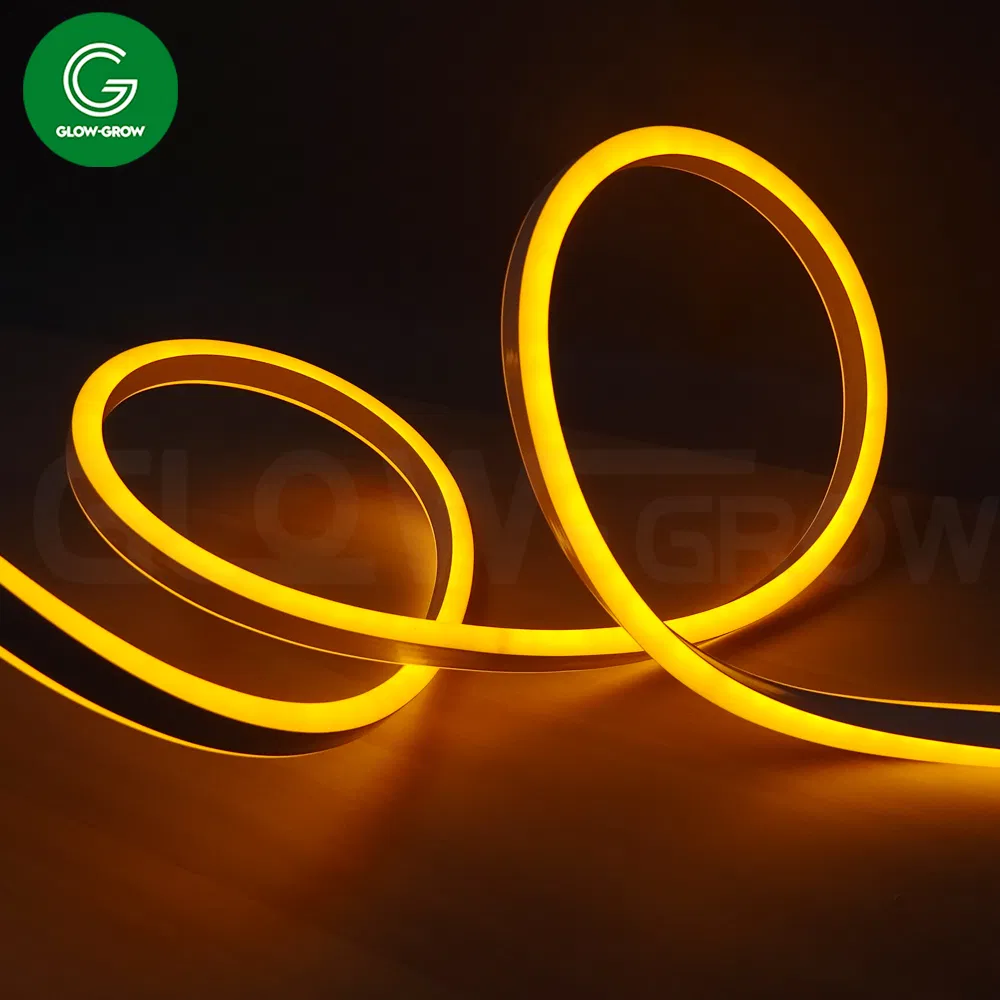 Fábrica UL ETL 8*16mm Iluminação Amarelo LED Neon Flex para Natal Decoração de Jardim e Paisagismo com LED