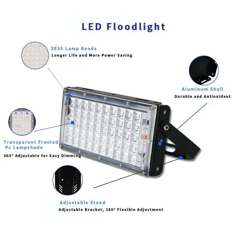 2025 LED RGB 100W Luz de Inundação LED RGB 50W 100W Luz Colorida Luzes de Inundação RGB