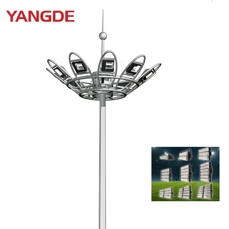 Torre de Iluminação Pública LED Galvanizada de Alto Mastro 30 Metros