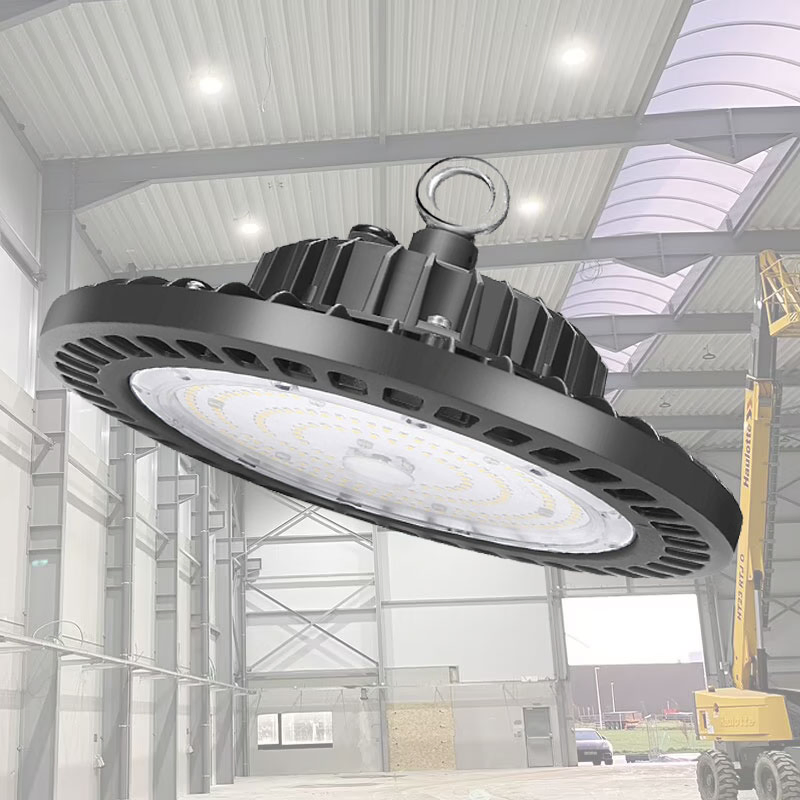 Iluminação de Teto Suspensa para Fábrica Industrial de Armazém, Luminárias de Baixa UFO 100W 150W 200W 240W 300W 500W Luz LED de Alta Baía para 5000K 5700K 6500K