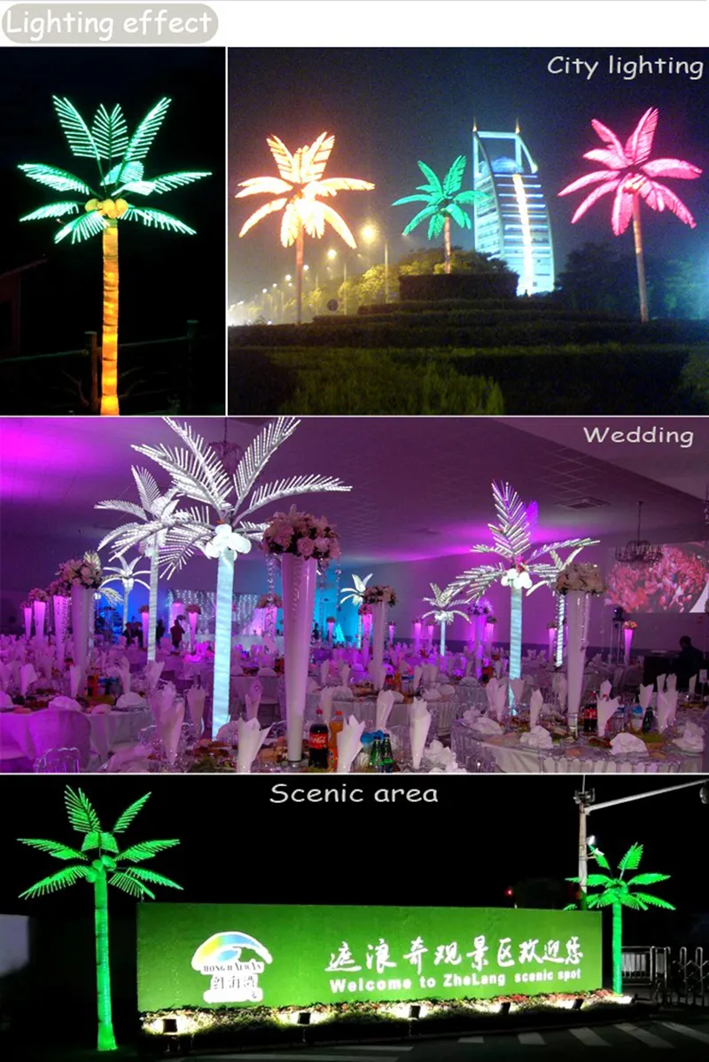 Aplicação de Luzes de Palmeira LED Plantas