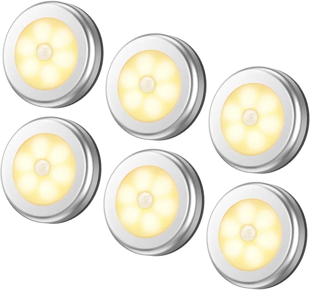 Luz Redonda com Sensor de Movimento LED para Escadas Iluminação Inteligente para Armário Quarto Sala de Estar