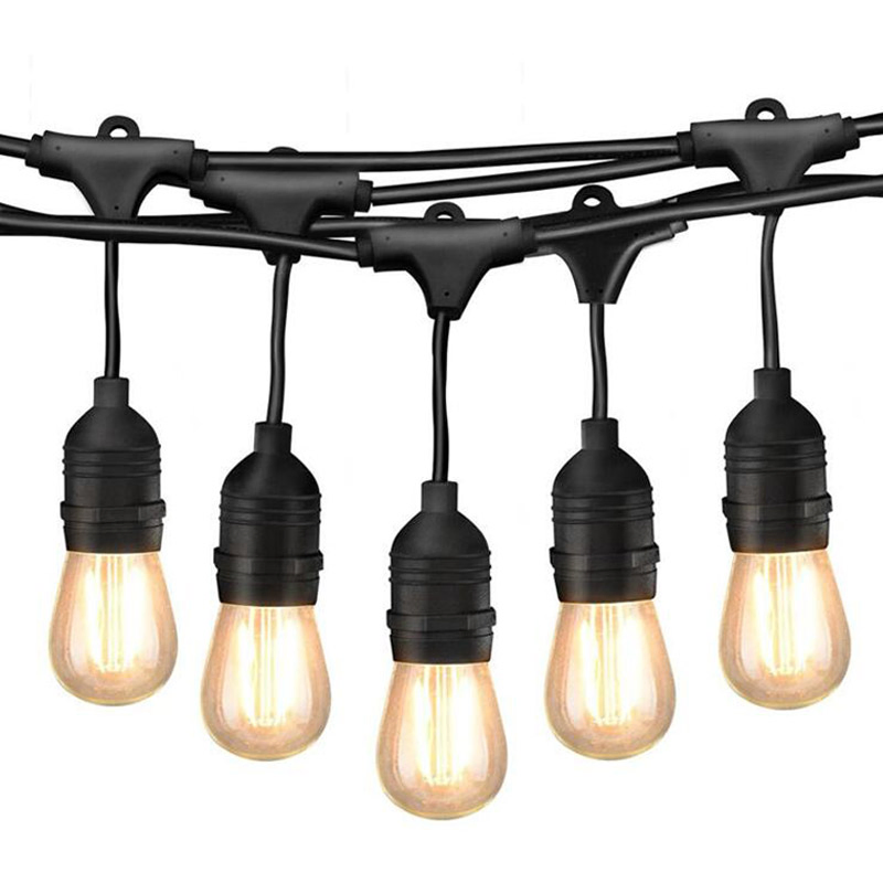 Iluminação LED solar por atacado para exteriores, luzes de corda para festas, decoração de paisagens