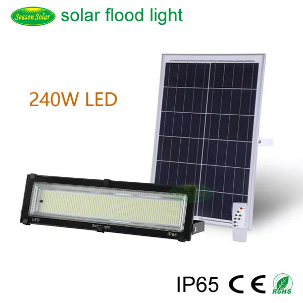 Luz de Inundação Solar ao Ar Livre em Alumínio Fundido, Sistema de Energia Solar Inteligente com LED, Luz de Inundação Solar