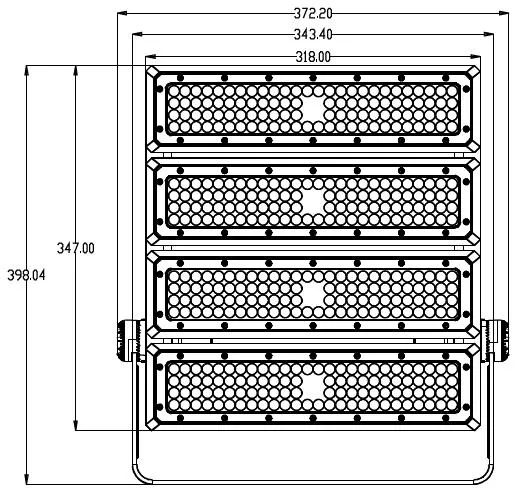 Dimensão do Projetor 200W-240W
