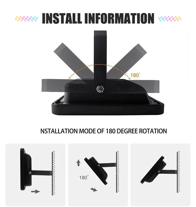 Refletor LED RGB Inteligente à Prova d'Água para Exterior com Suporte para APP Tuya e Controle por Voz 20W 50W 100W Luz de Inundação 220V com Tuya