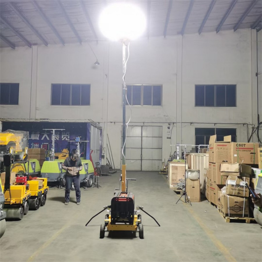 Torre de Luz LED Compacta de Alto Padrão para Iluminação de Construção ao Ar Livre