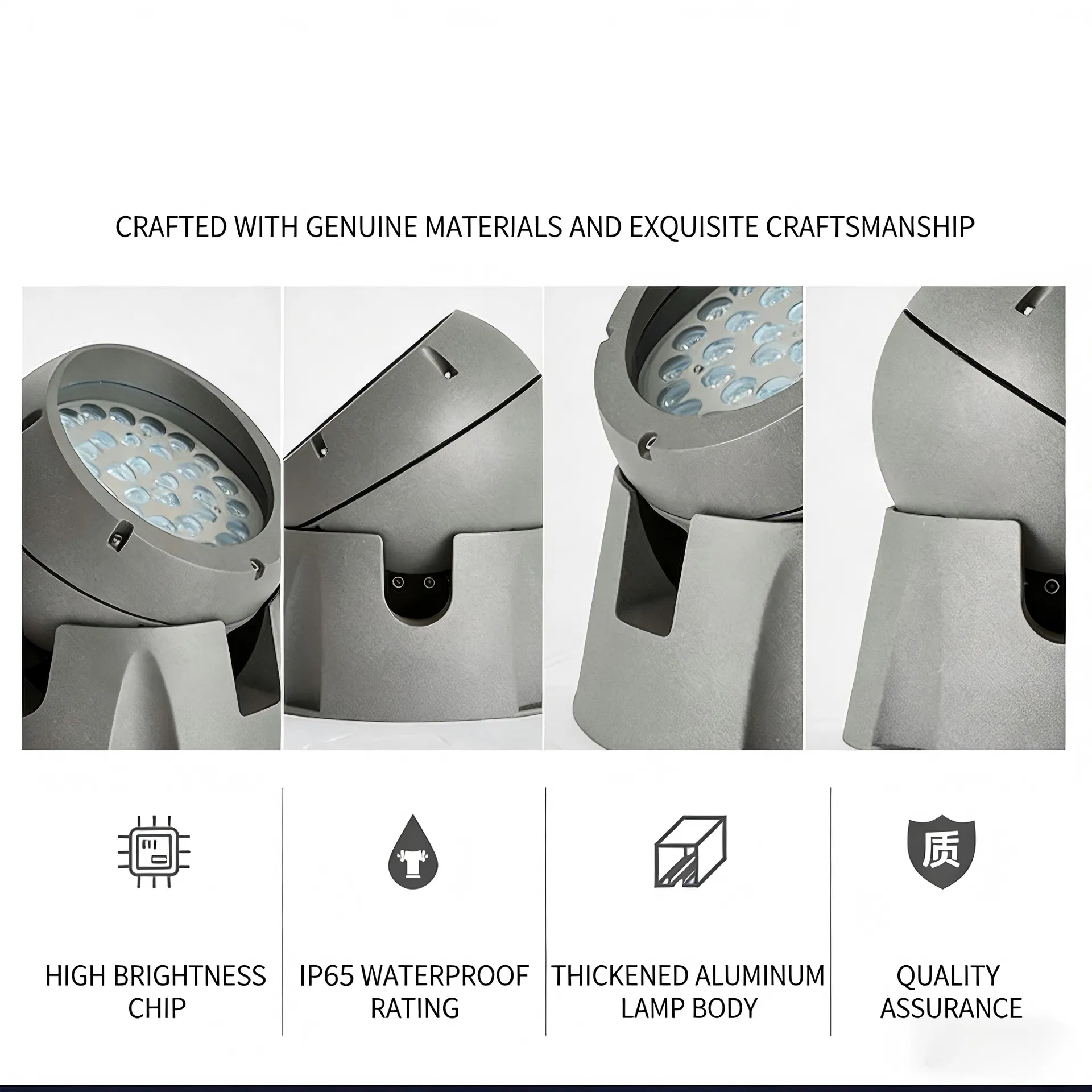 48W Holofote LED RGB Colorido de Alta Potência, Luz de Árvore com Ângulo Ajustável para Exterior, Lâmpada à Prova d'Água para Construção de Parque e Área Cênica IP65