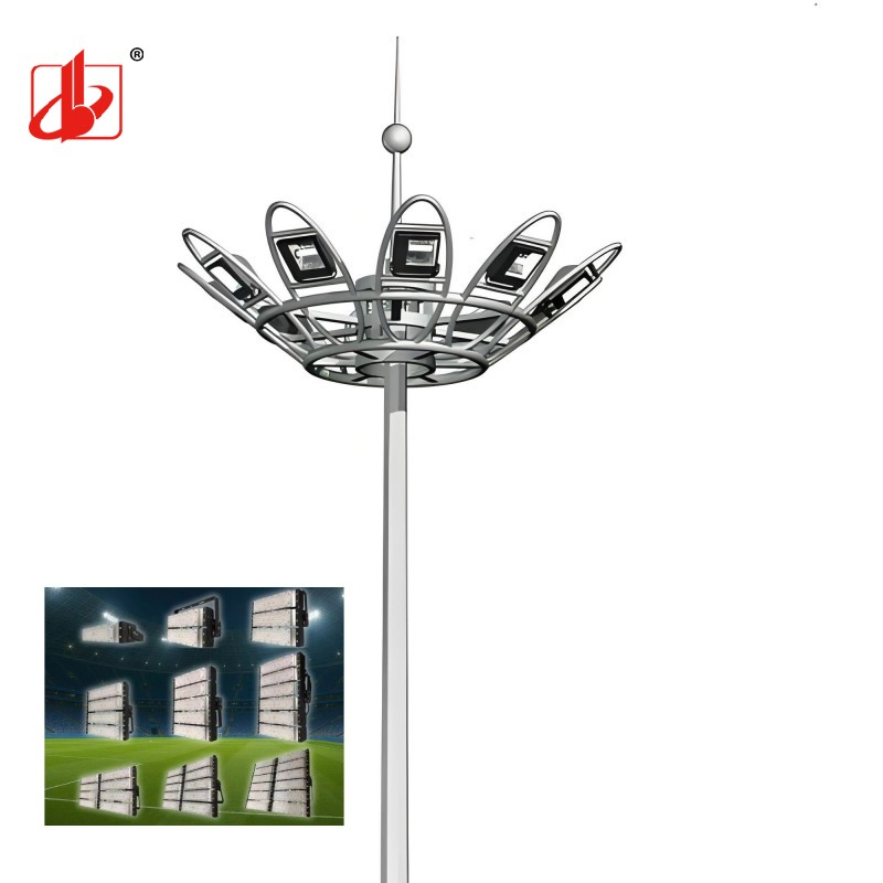 15m/18m/20m/25m Holofote Solar/LED em Aço Galvanizado Metal Alto Poste de Iluminação para Estádio Esportivo ao Ar Livre