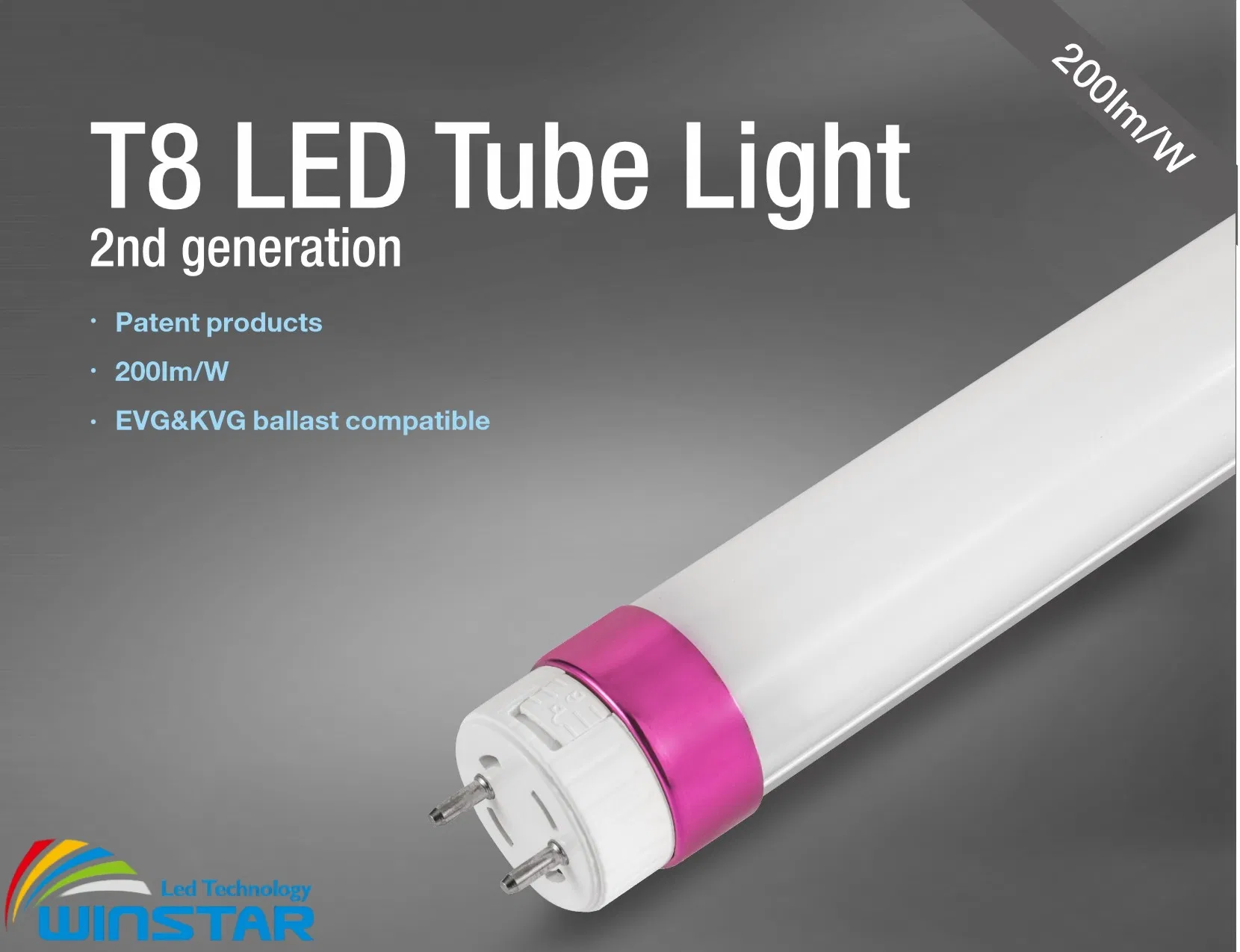 Luz Tubular de Alta Eficiência T8 com Sensor de Movimento
