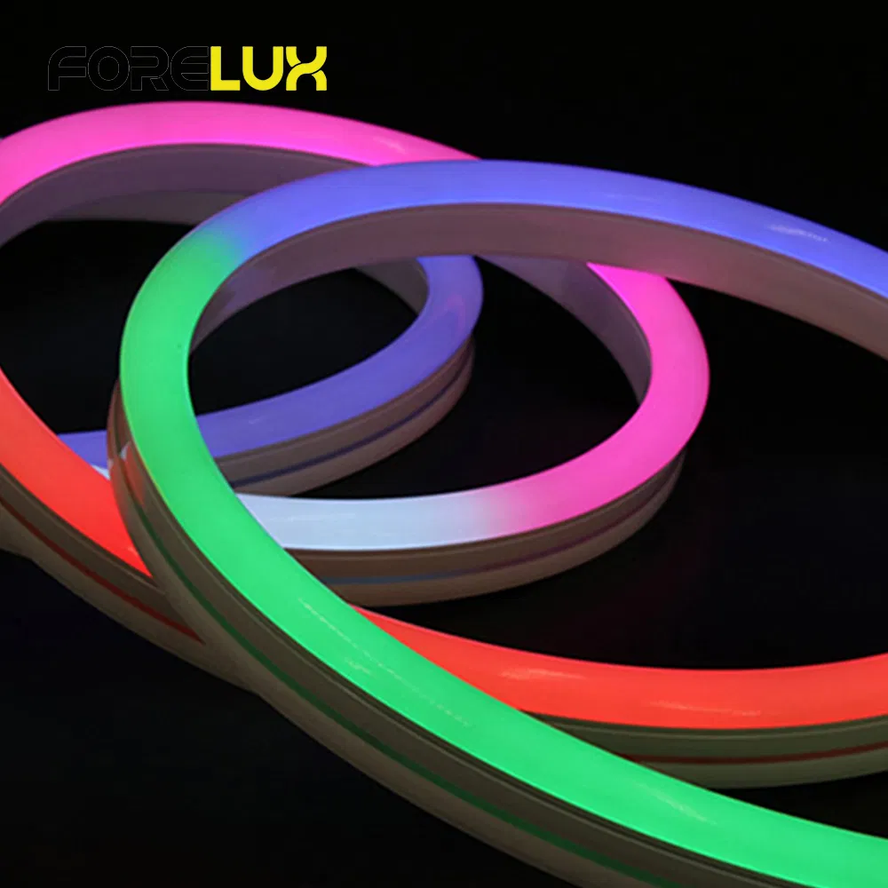 Iluminação LED de Silicone Ecológica 1225 DMX512 Faixa Neon para Iluminação Arquitetônica e de Fachadas