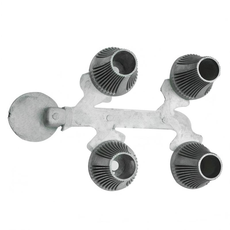 Refletor LED usinado com precisão CNC, dissipador de calor de alta densidade com aletas, copo de dissipador de calor
