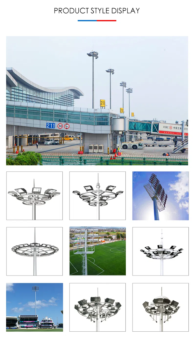 Iluminação Industrial Externa 100W 150W 200W 300W 400W 500W 800W 1000W Luz de Inundação LED para Mastro Alto Estádio Campo de Esportes Campo de Futebol Parque Praça Túnel