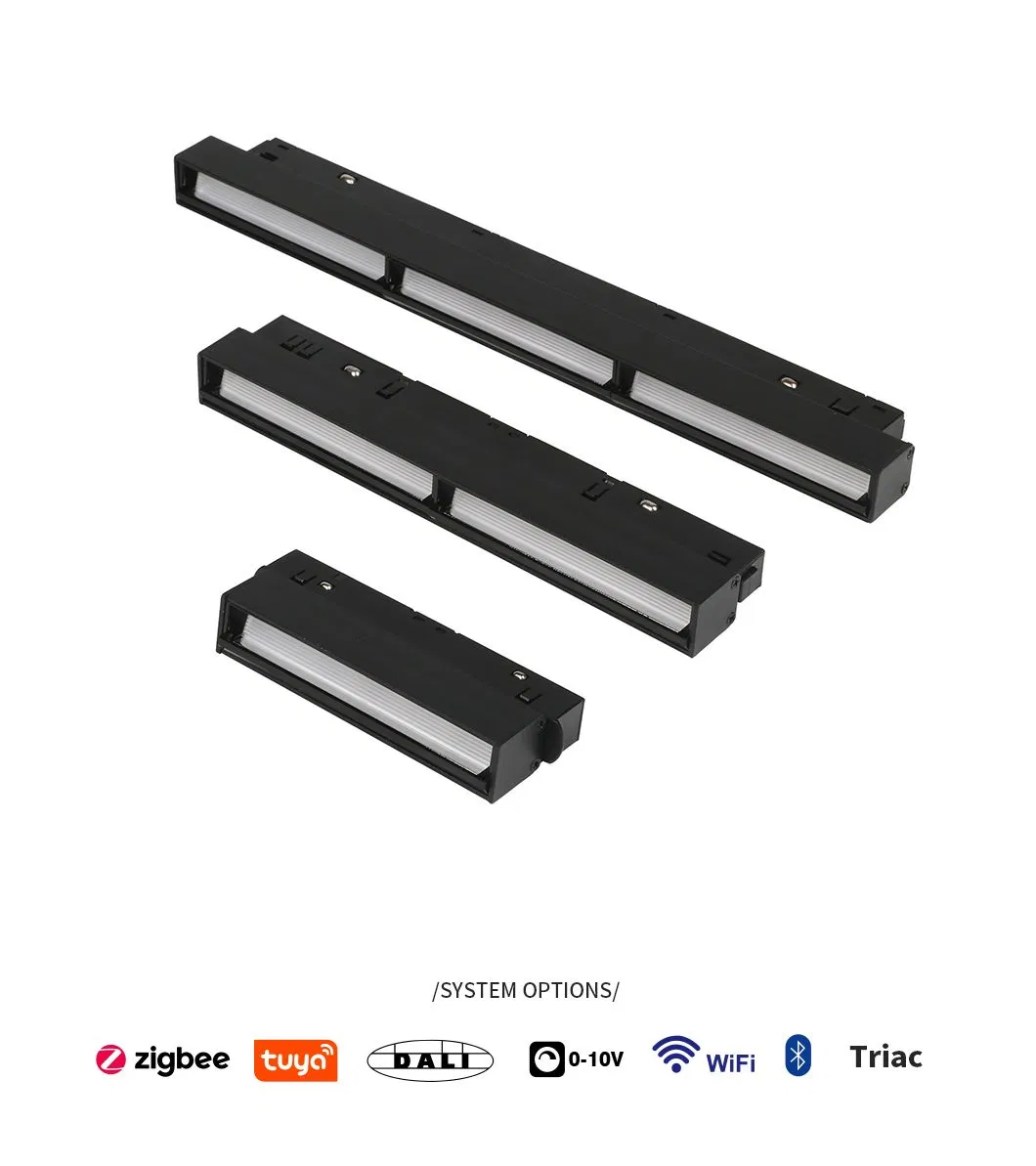 Luz de trilho magnético linear ajustável de cor inteligente LED para uso comercial