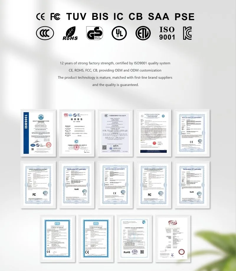 Certificações do produto