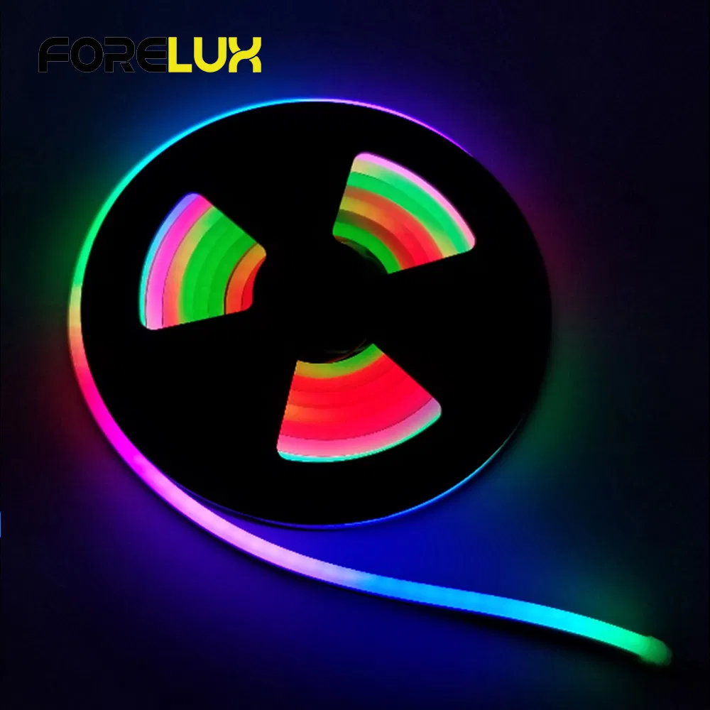 Iluminação LED de Silicone Ecológica 1225 DMX512 Faixa Neon para Iluminação Arquitetônica e de Fachadas