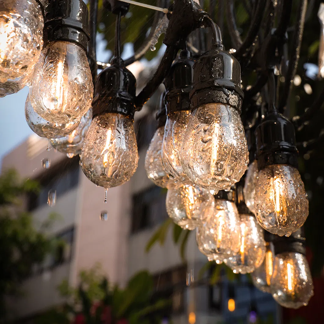 S14 Luzes de Decoração em Corda E27 Lâmpada de Filamento LED para Jardim ao Ar Livre, Paisagismo, Pátio, Casamento, Guirlanda, Iluminação de Camping, Luz LED