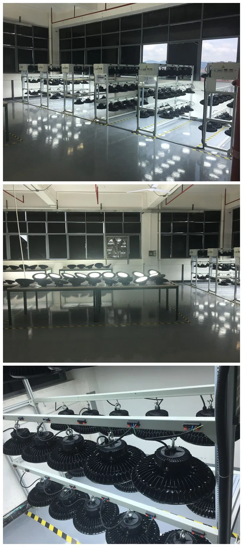 Processo de Testes de Envelhecimento e Qualidade LED High Bay