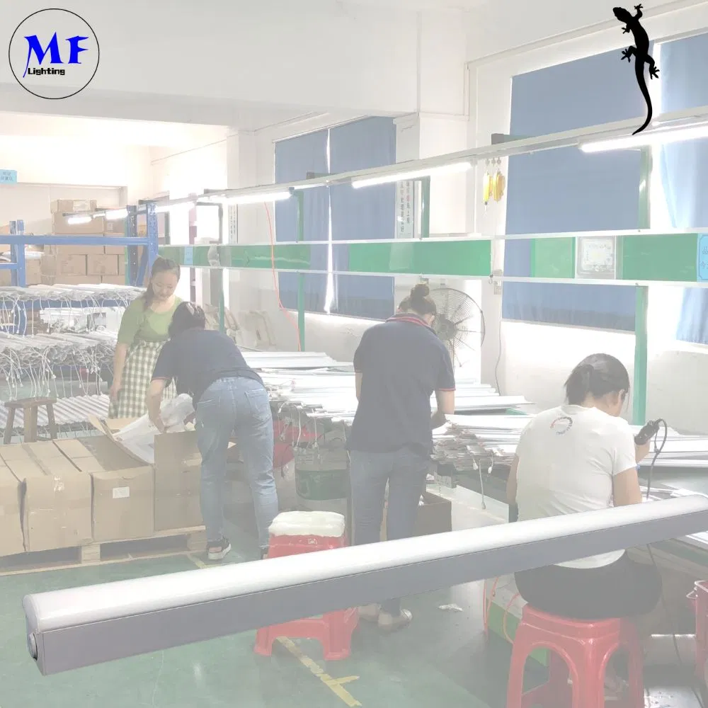 IP54 4FT 40W Iluminação de Túnel LED Tri-Proof Linkável ao Ar Livre de Alto Lúmen 160lm/W Luz Tubular LED Linear à Prova d'Água Luz Linear LED para Supermercado