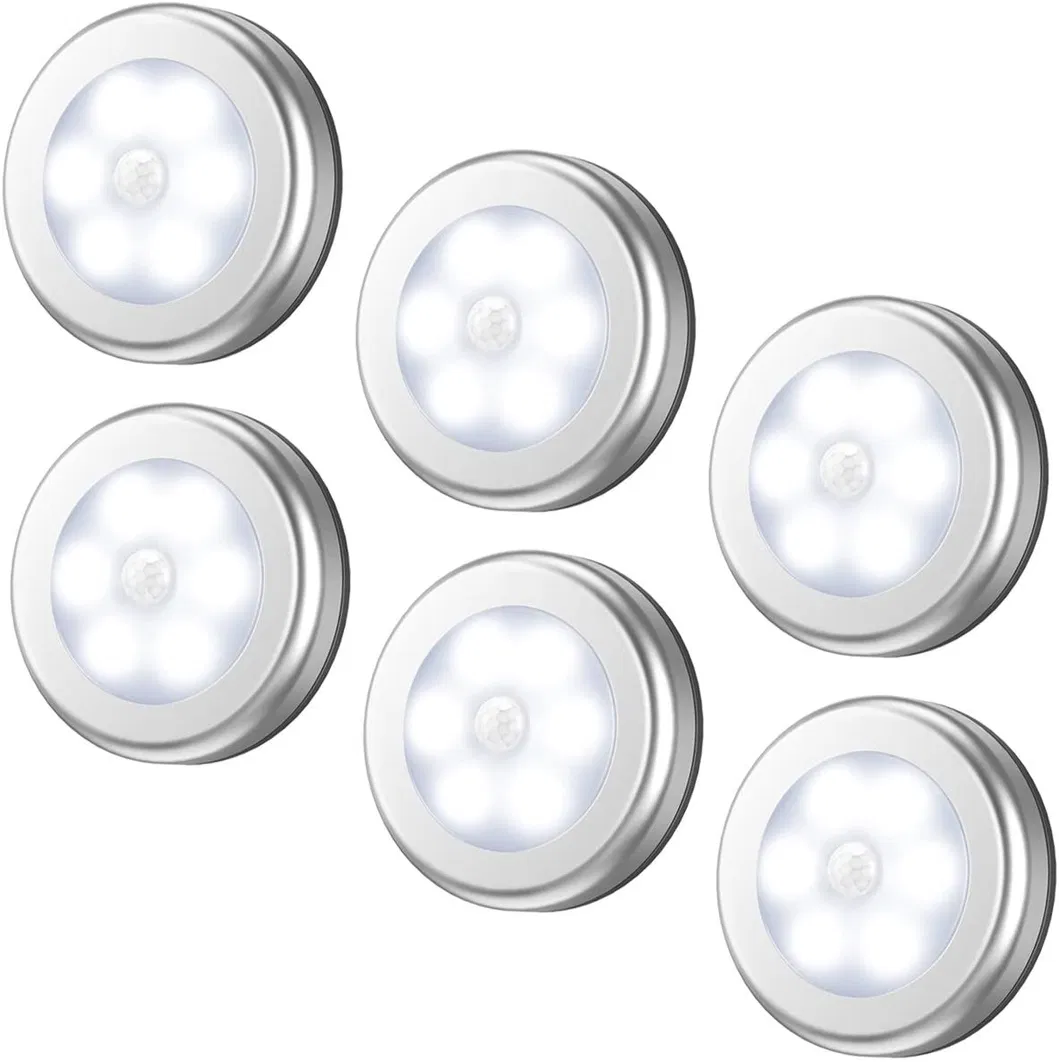 Luz Redonda com Sensor de Movimento LED para Escadas Iluminação Inteligente para Armário Quarto Sala de Estar