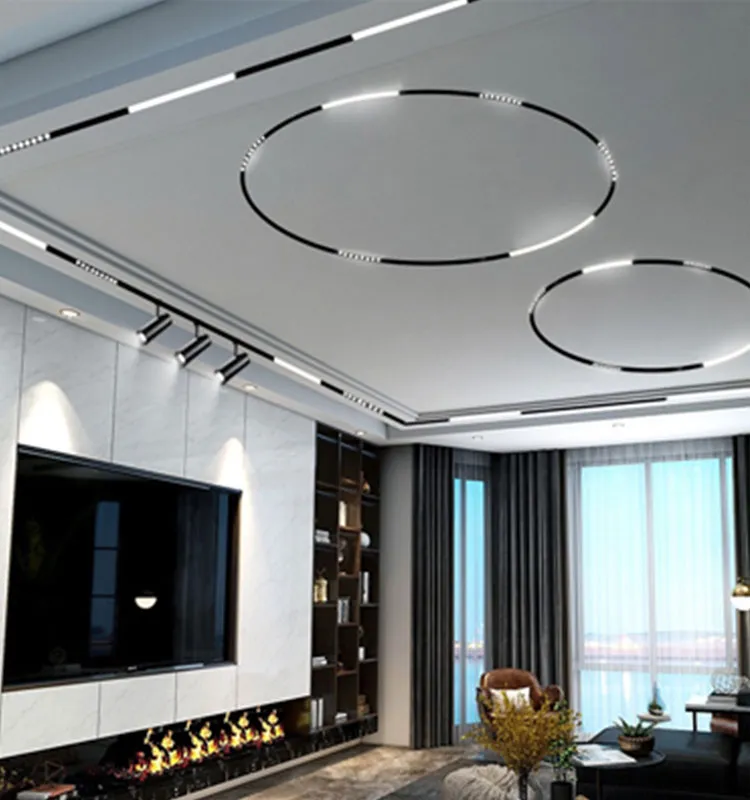 Tuya 48V Luz de Trilho Magnética Inteligente - 50K Lm LED Spot Flood, Tom Duplo