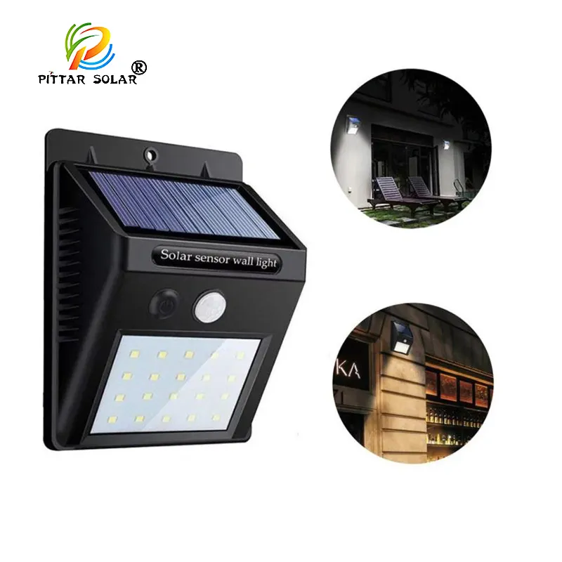 Sensor de Movimento PIR Lâmpada Solar para Jardim Iluminação de Paisagem Luz Solar LED