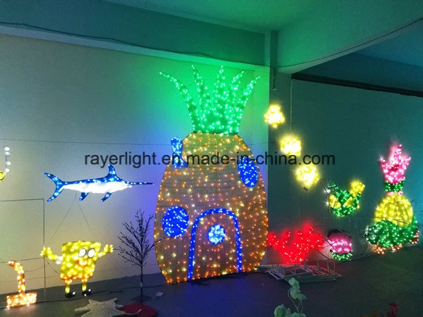 Iluminação de Paisagismo em LED Luz Motivo Coral Rosa LED Decorações do Parque Oceânico