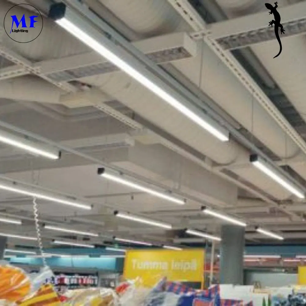 IP54 4FT 40W Iluminação de Túnel LED Tri-Proof Linkável ao Ar Livre de Alto Lúmen 160lm/W Luz Tubular LED Linear à Prova d'Água Luz Linear LED para Supermercado