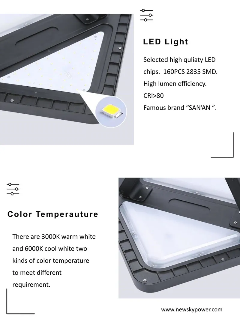 Iluminação LED Solar para Parque ao Ar Livre para Paisagismo