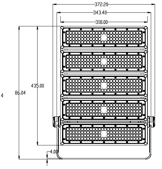 Dimensão do Projetor 250W-300W