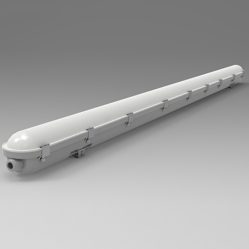 2FT 4FT 5FT 20W 40W 50W Iluminação LED de Túnel Tri-Proof IP66 Luz Tubular LED Triproof Linear à Prova d'Água para Exterior