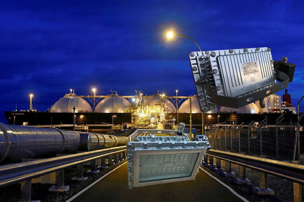 Lanterna de Spotlight à Prova de Explosão, 50W-1000W, LED, 90-305VAC, 5000K, 20deg, Iluminação para Barcos Marítimos