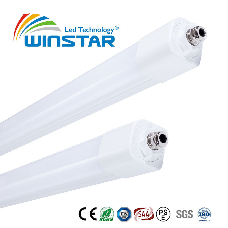 60cm 2FT Batten Tri-Proof 170lm/W 4000K P66 Luz Linear LED à Prova d'Água Iluminação Industrial de Garagem Armazém Oficina Anticorrosiva à Prova de Poeira Ik10