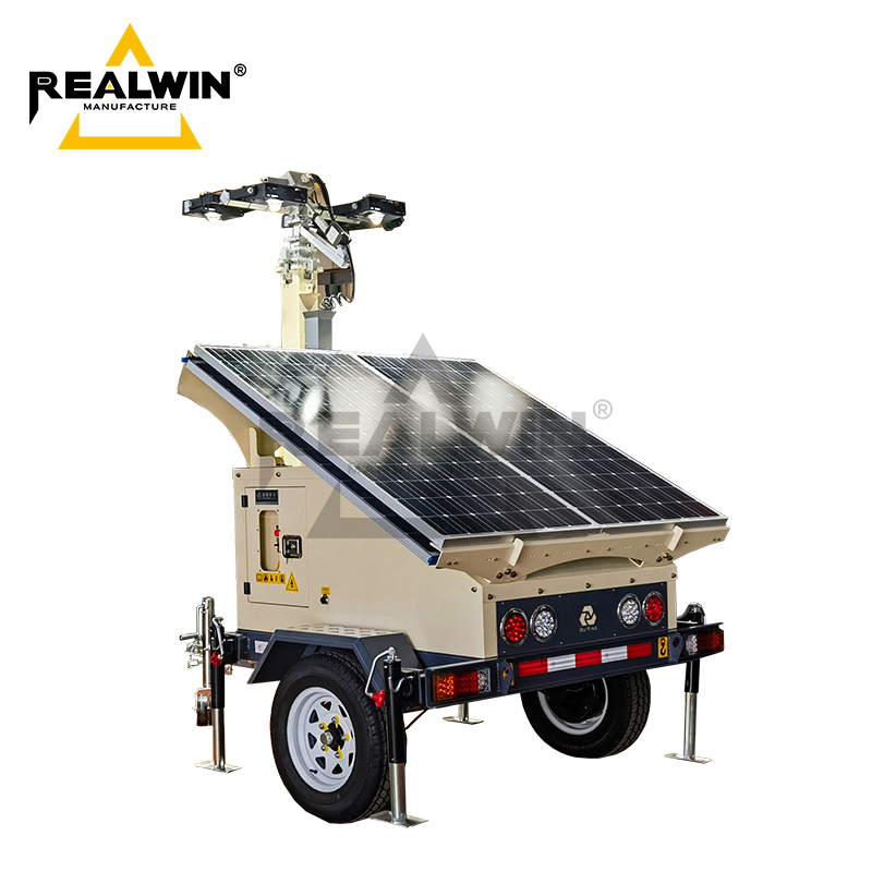 4*100W Torre Solar LED Hidráulica de Levantamento à Prova de Explosão para Iluminação de Campo de Petróleo