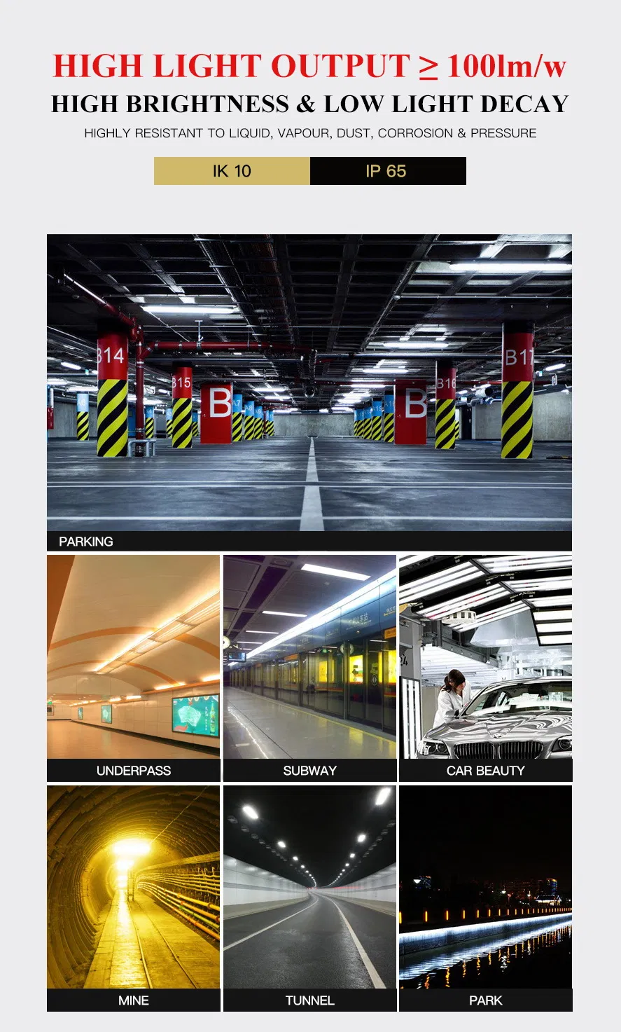 Luz LED Tri-Proof - Instalação