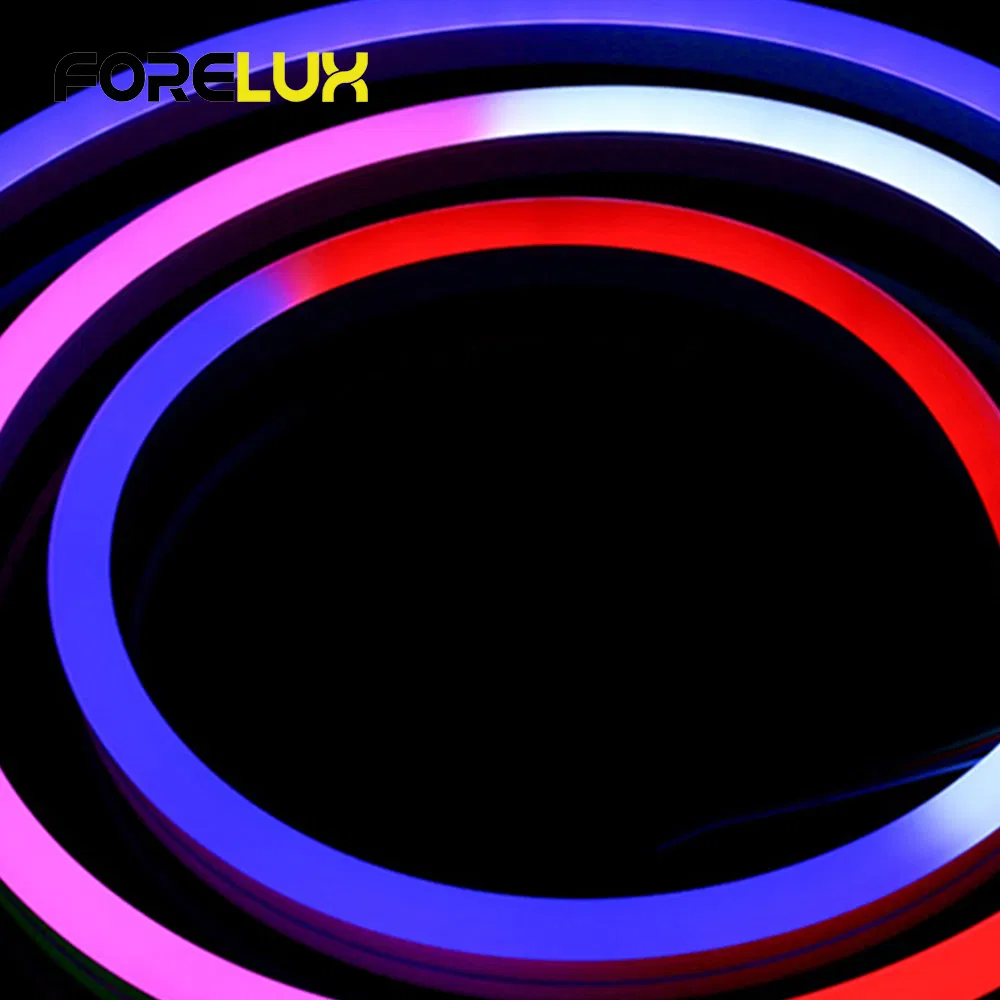 Iluminação LED de Silicone Ecológica 1225 DMX512 Faixa Neon para Iluminação Arquitetônica e de Fachadas