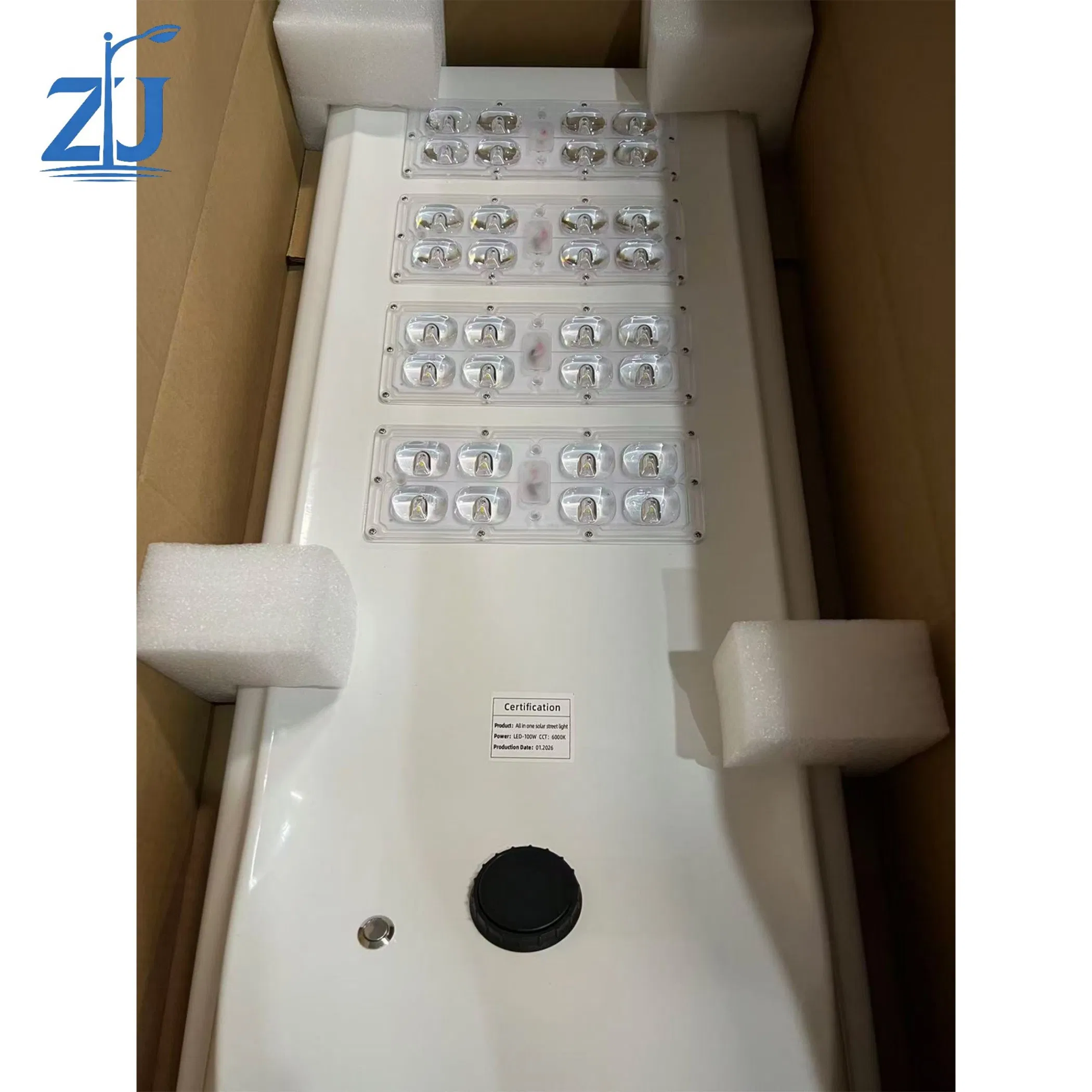 60W-100W Luminária Solar de Rua de Alta Brilho Integrada IP65 Lâmpada de Jardim Externa à Prova d'Água
