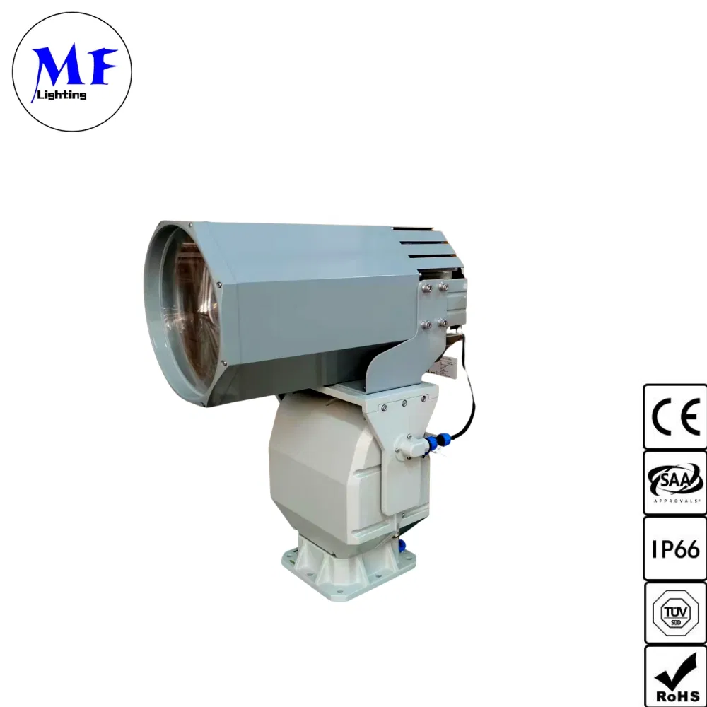 IP66 Luz Spot LED à prova d'água para faróis, iates, balsas, barcos de pesca, iluminação de holofotes marinhos, busca e resgate no mar, alta potência 80W-600W 100m 1 2 3 4 Km