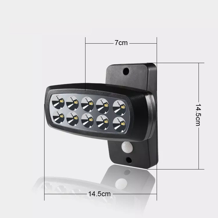 Lâmpada de Jardim à Prova d'Água 10 Luz Solar LED Iluminação Externa Inteligente Luz Solar de Inundação em ABS
