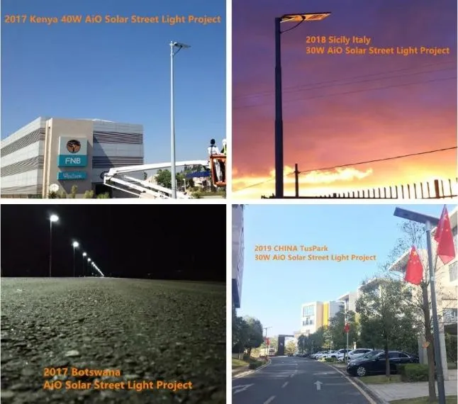 Luz de Rua Solar LED Integrada de Alto Lúmen 6000lm 60W Tudo em Um com Sensor de Movimento para Iluminação Externa Solar
