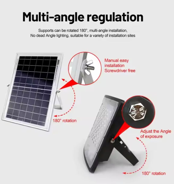 Produtos Solares em Atacado IP65 Luz de Inundação LED Refletor Holofote Lâmpada de Jardim Iluminação Externa para Rua Estádio