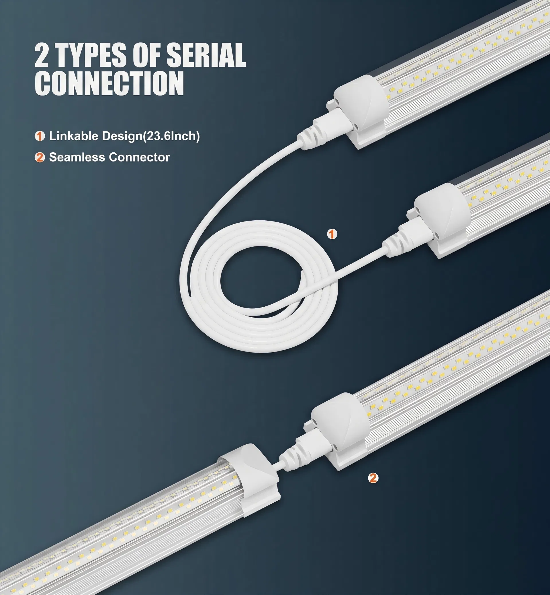 Luz de Tubo LED Integrada em Forma de V T8 4