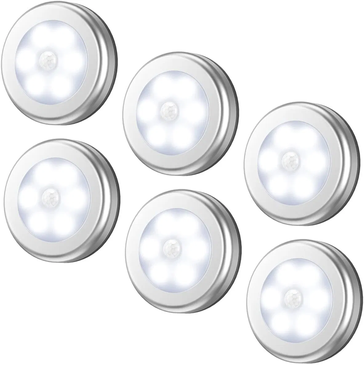 Luz Redonda com Sensor de Movimento LED para Escadas Iluminação Inteligente para Armário Quarto Sala de Estar
